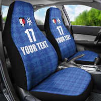 Custom Malta Football Jersey Go Champions Car Seat Cover Blue Style