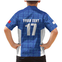 Custom Malta Football Jersey Go Champions Family Matching Mermaid Dress and Hawaiian Shirt Blue Style