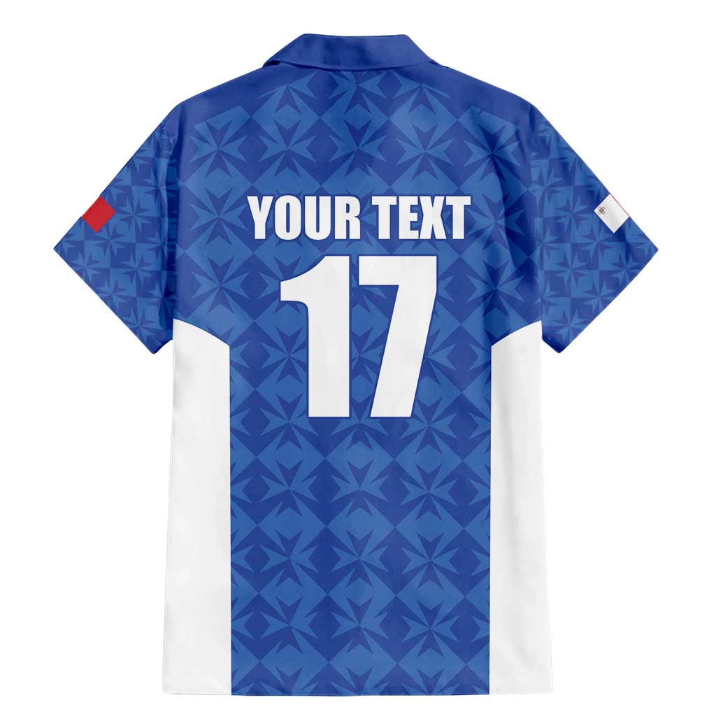Custom Malta Football Jersey Go Champions Family Matching Mermaid Dress and Hawaiian Shirt Blue Style