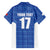 Custom Malta Football Jersey Go Champions Family Matching Off The Shoulder Long Sleeve Dress and Hawaiian Shirt Blue Style