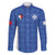 Custom Malta Football Jersey Go Champions Family Matching Off The Shoulder Long Sleeve Dress and Hawaiian Shirt Blue Style