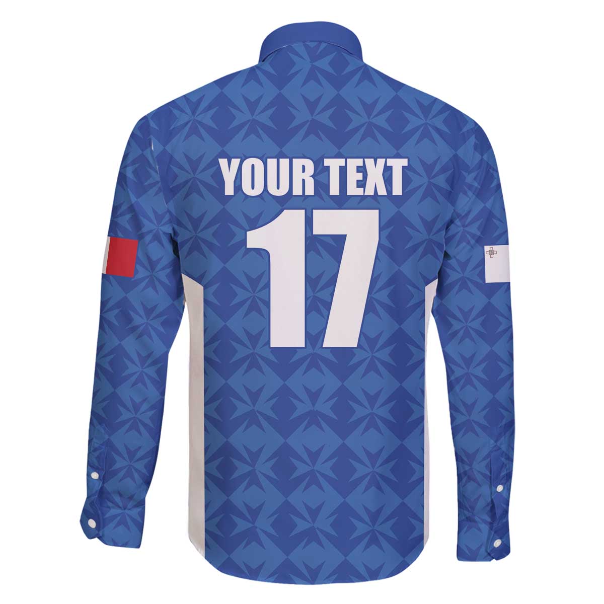 Custom Malta Football Jersey Go Champions Family Matching Off The Shoulder Long Sleeve Dress and Hawaiian Shirt Blue Style