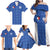 Custom Malta Football Jersey Go Champions Family Matching Off Shoulder Maxi Dress and Hawaiian Shirt Blue Style