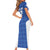 Custom Malta Football Jersey Go Champions Family Matching Short Sleeve Bodycon Dress and Hawaiian Shirt Blue Style