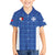 Custom Malta Football Jersey Go Champions Family Matching Short Sleeve Bodycon Dress and Hawaiian Shirt Blue Style