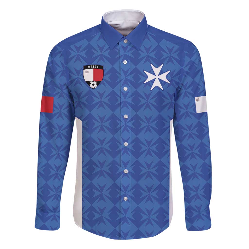 Custom Malta Football Jersey Go Champions Family Matching Tank Maxi Dress and Hawaiian Shirt Blue Style