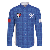 Custom Malta Football Jersey Go Champions Family Matching Tank Maxi Dress and Hawaiian Shirt Blue Style