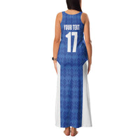Custom Malta Football Jersey Go Champions Family Matching Tank Maxi Dress and Hawaiian Shirt Blue Style