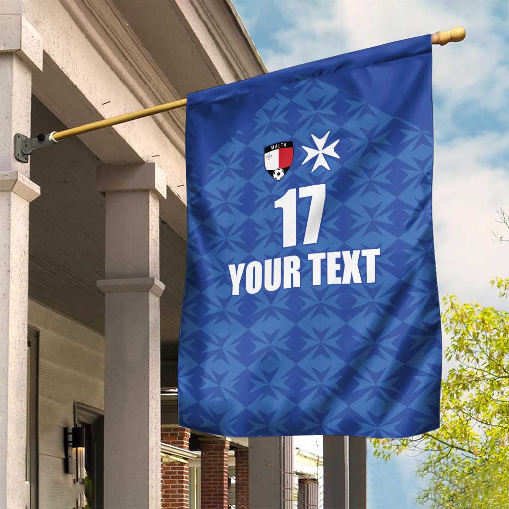 Custom Malta Football Jersey Go Champions Garden Flag Blue Style