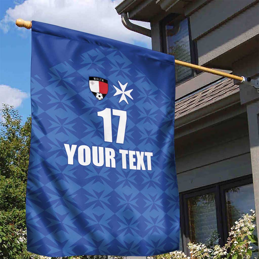 Custom Malta Football Jersey Go Champions Garden Flag Blue Style