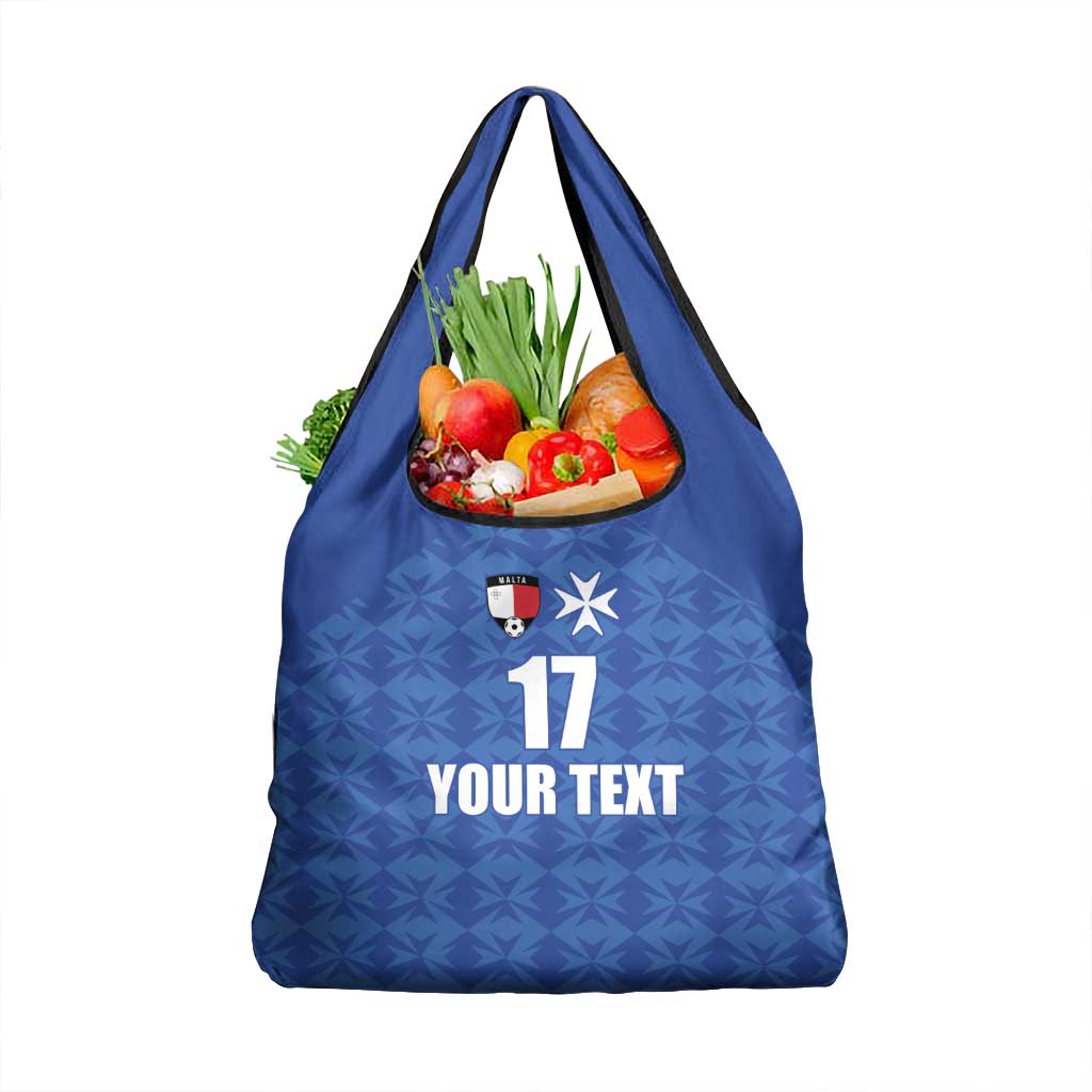 Custom Malta Football Jersey Go Champions Grocery Bag Blue Style