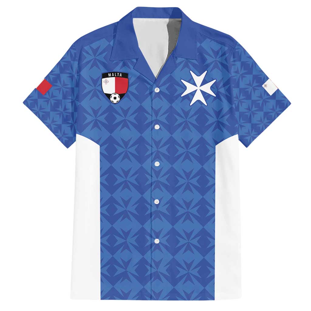 Custom Malta Football Jersey Go Champions Hawaiian Shirt Blue Style