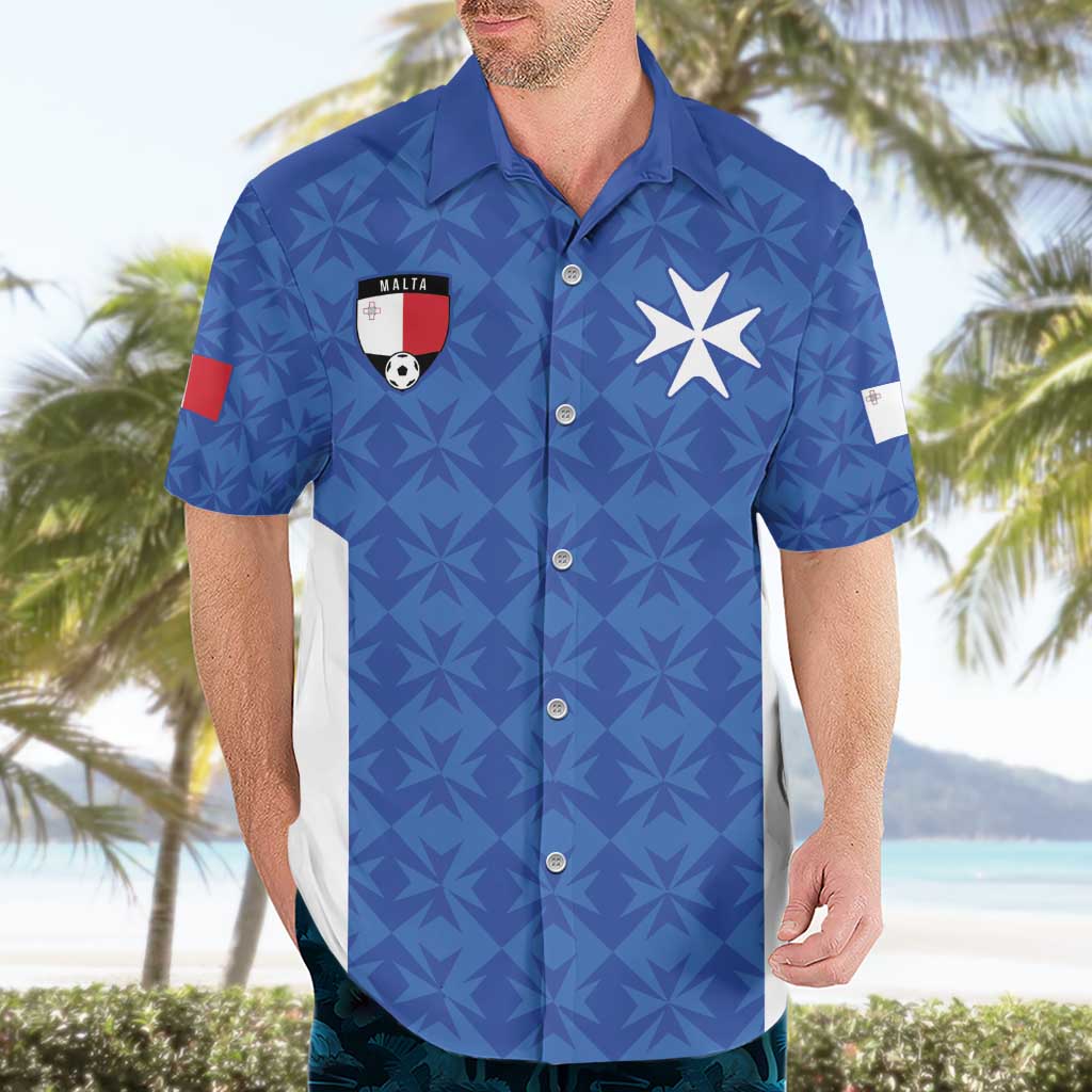 Custom Malta Football Jersey Go Champions Hawaiian Shirt Blue Style