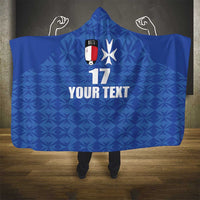 Custom Malta Football Jersey Go Champions Hooded Blanket Blue Style