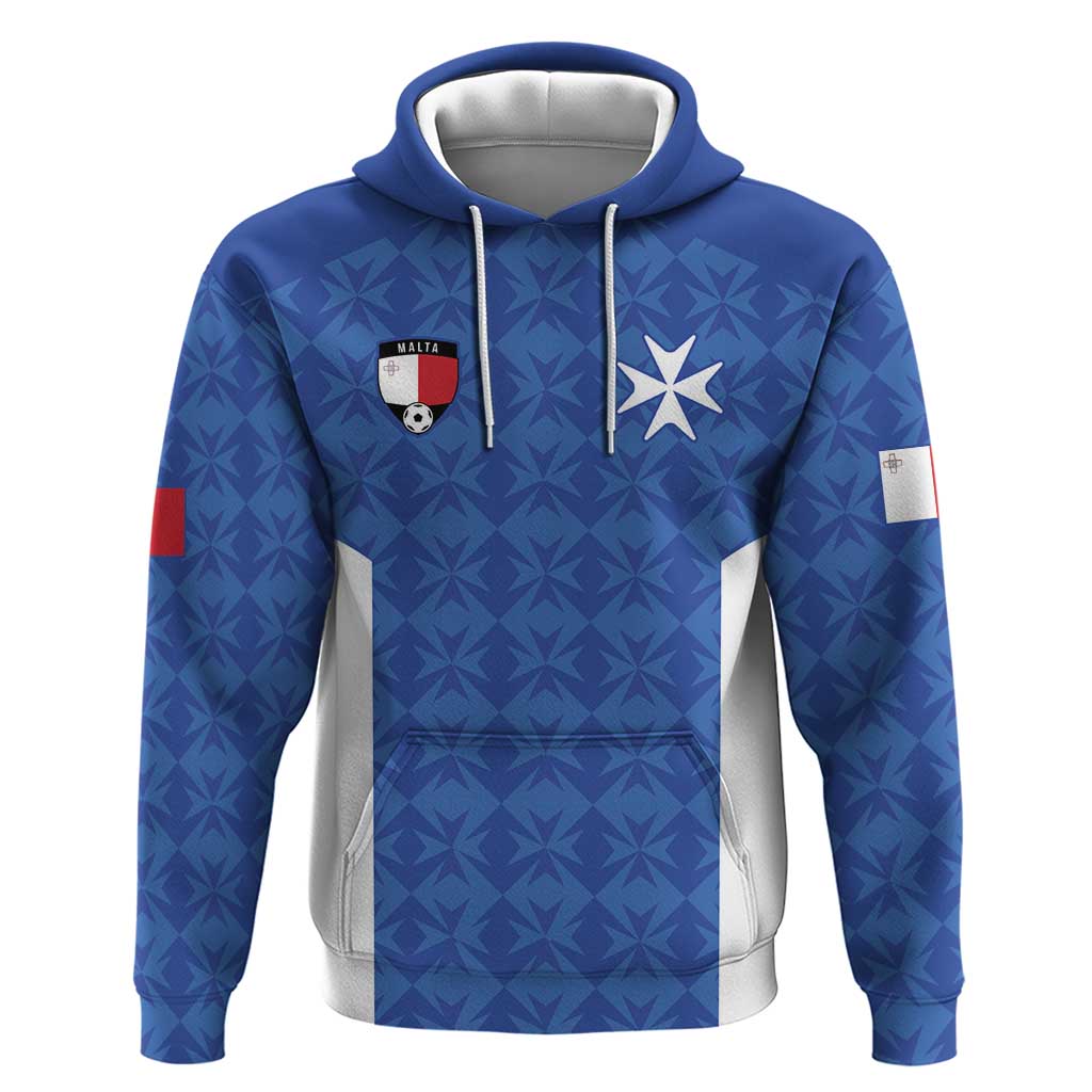 Custom Malta Football Jersey Go Champions Hoodie Blue Style