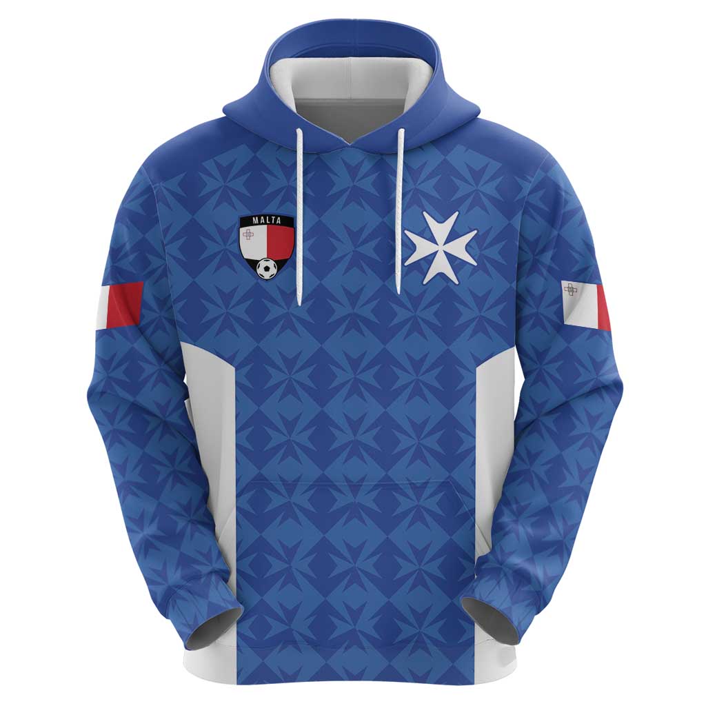 Custom Malta Football Jersey Go Champions Hoodie Blue Style