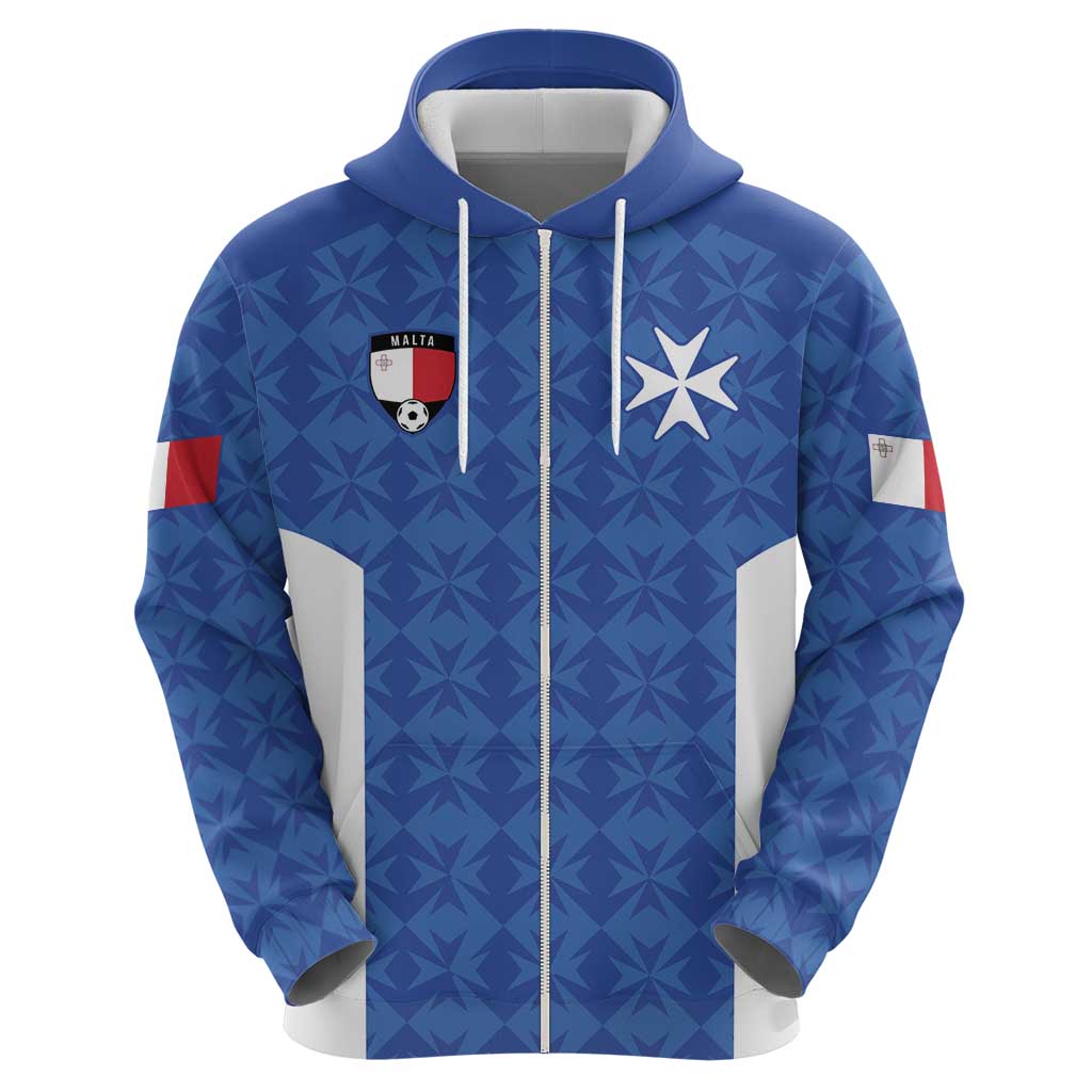 Custom Malta Football Jersey Go Champions Hoodie Blue Style