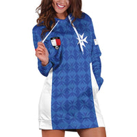 Custom Malta Football Jersey Go Champions Hoodie Dress Blue Style