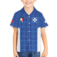 Custom Malta Football Jersey Go Champions Kid Hawaiian Shirt Blue Style