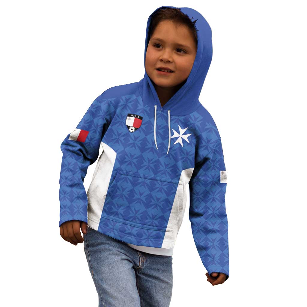 Custom Malta Football Jersey Go Champions Kid Hoodie Blue Style