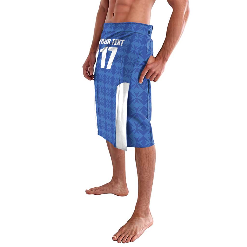 Custom Malta Football Jersey Go Champions Lavalava Blue Style