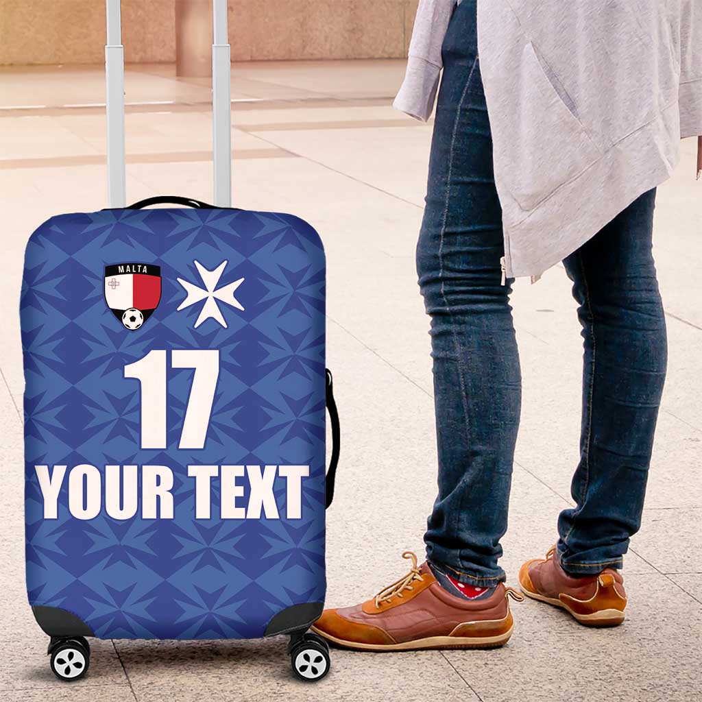 Custom Malta Football Jersey Go Champions Luggage Cover Blue Style