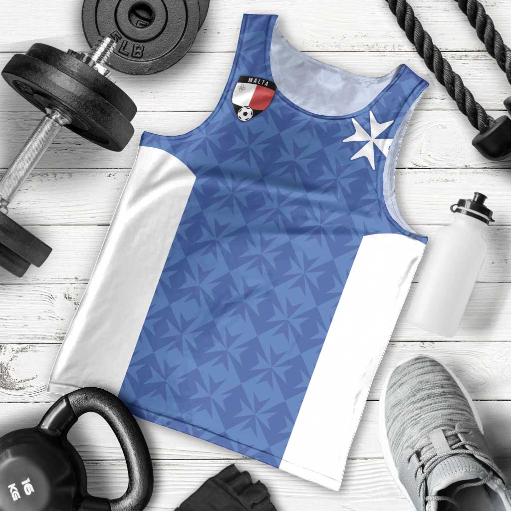 Custom Malta Football Jersey Go Champions Men Tank Top Blue Style