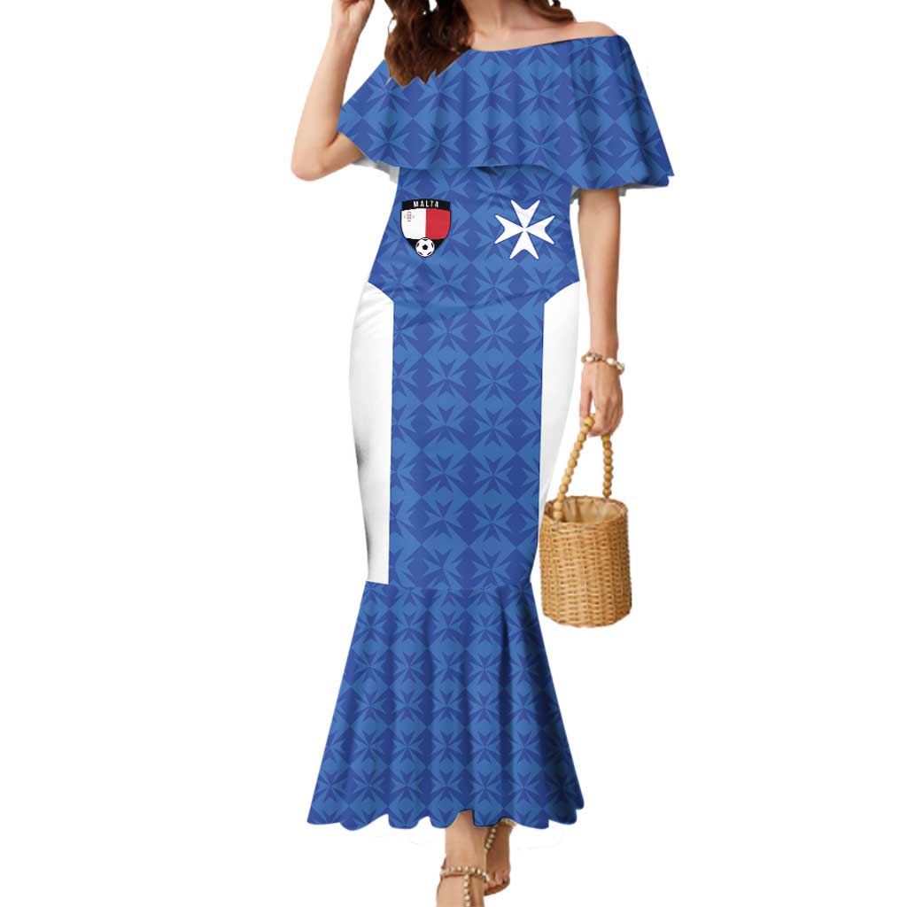 Custom Malta Football Jersey Go Champions Mermaid Dress Blue Style