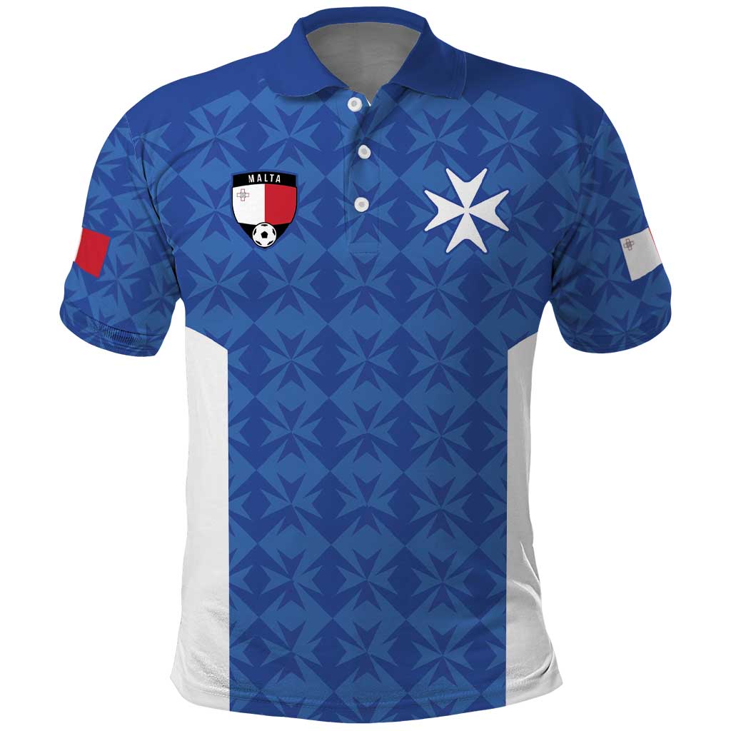 Custom Malta Football Jersey Go Champions Polo Shirt Blue Style