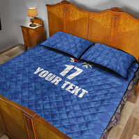 Custom Malta Football Jersey Go Champions Quilt Bed Set Blue Style