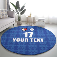 Custom Malta Football Jersey Go Champions Round Carpet Blue Style