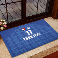 Custom Malta Football Jersey Go Champions Rubber Doormat Blue Style