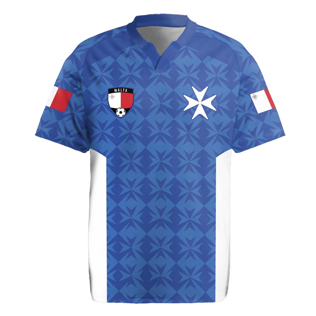 Custom Malta Football Jersey Go Champions Rugby Jersey Blue Style