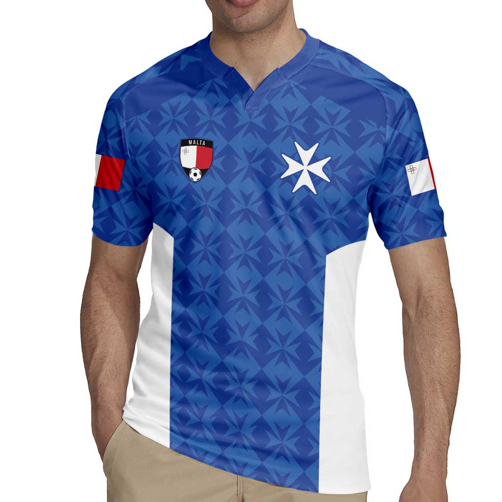 Custom Malta Football Jersey Go Champions Rugby Jersey Blue Style