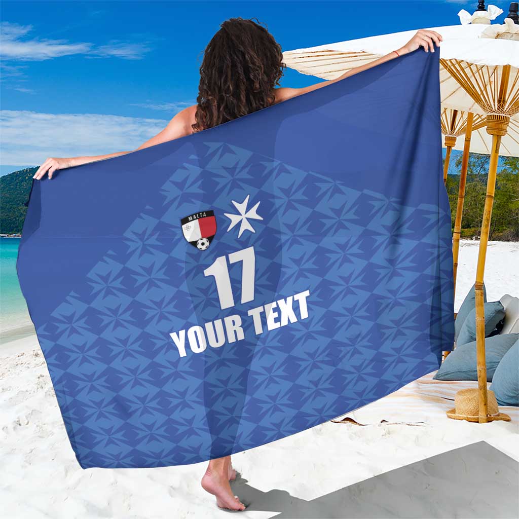 Custom Malta Football Jersey Go Champions Sarong Blue Style