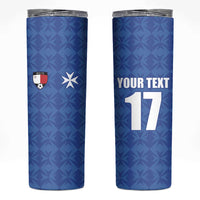 Custom Malta Football Jersey Go Champions Skinny Tumbler Blue Style