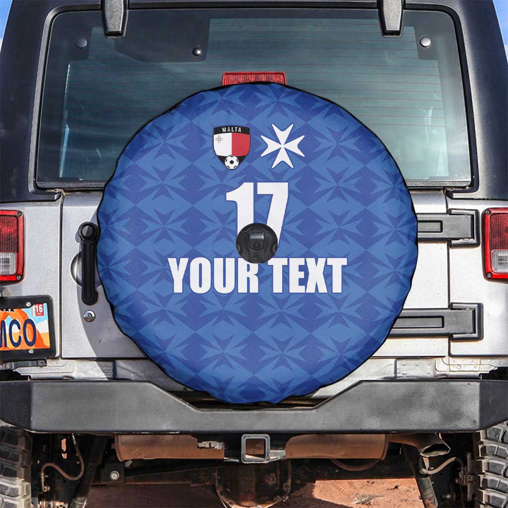 Custom Malta Football Jersey Go Champions Spare Tire Cover Blue Style