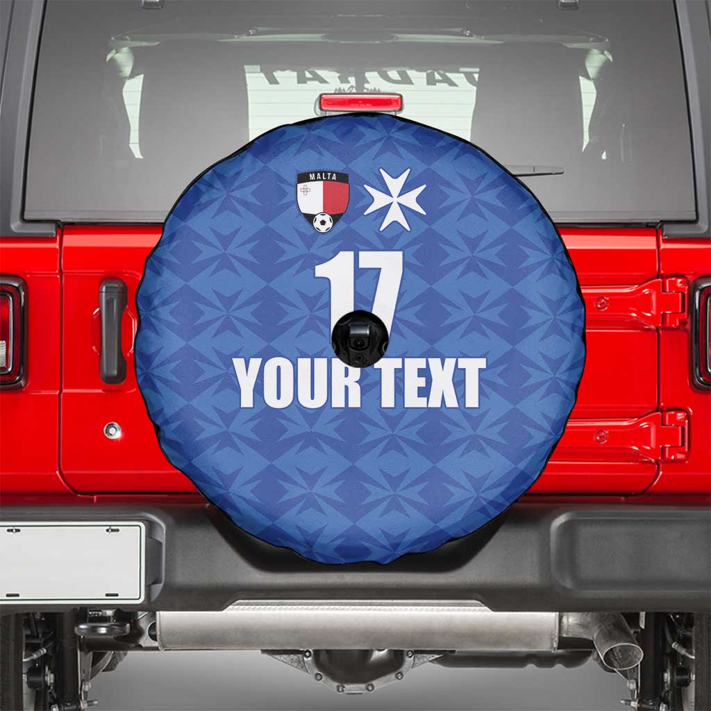 Custom Malta Football Jersey Go Champions Spare Tire Cover Blue Style