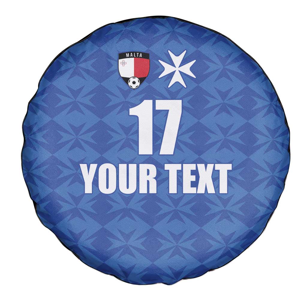 Custom Malta Football Jersey Go Champions Spare Tire Cover Blue Style