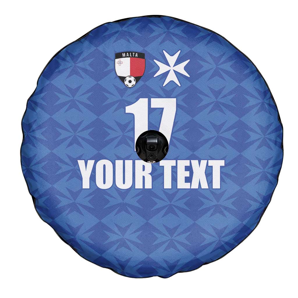 Custom Malta Football Jersey Go Champions Spare Tire Cover Blue Style