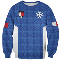 Custom Malta Football Jersey Go Champions Sweatshirt Blue Style