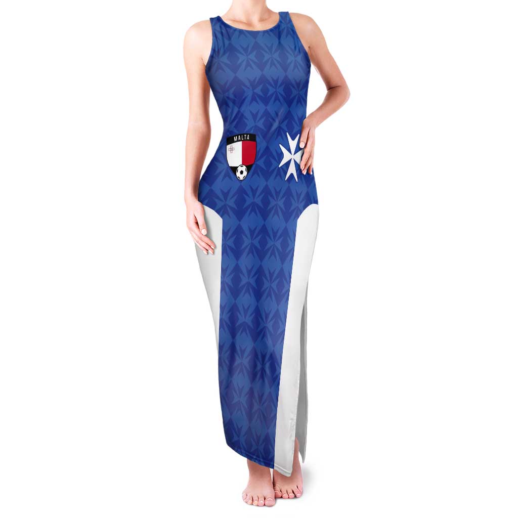 Custom Malta Football Jersey Go Champions Tank Maxi Dress Blue Style