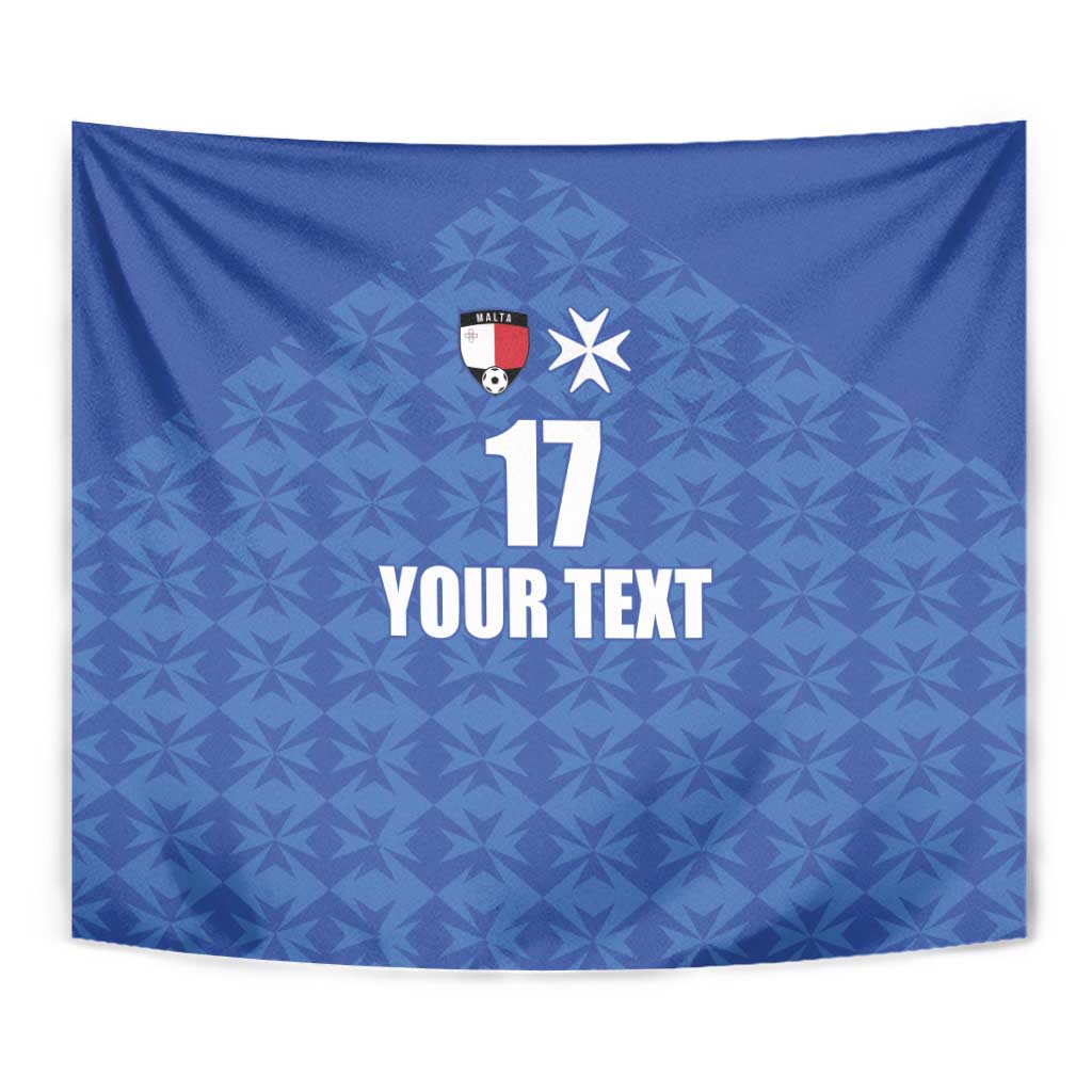 Custom Malta Football Jersey Go Champions Tapestry Blue Style
