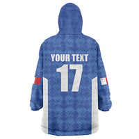 Custom Malta Football Jersey Go Champions Wearable Blanket Hoodie Blue Style