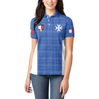 Custom Malta Football Jersey Go Champions Women Polo Shirt Blue Style