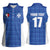 Custom Malta Football Jersey Go Champions Women Sleeveless Polo Shirt Blue Style