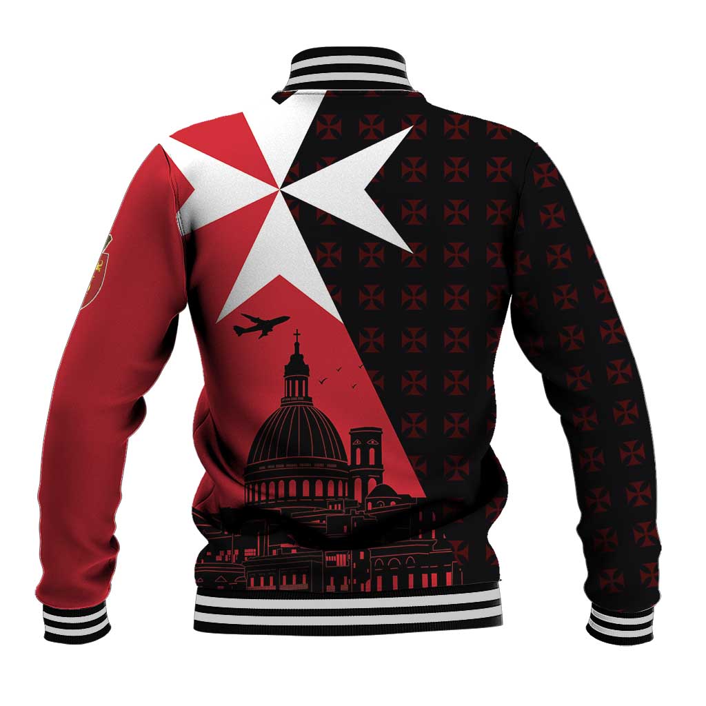 Malta Cross With Valletta Capital Baseball Jacket Scenery in Velletta Capital