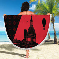 Malta Cross With Valletta Capital Beach Blanket Scenery in Velletta Capital