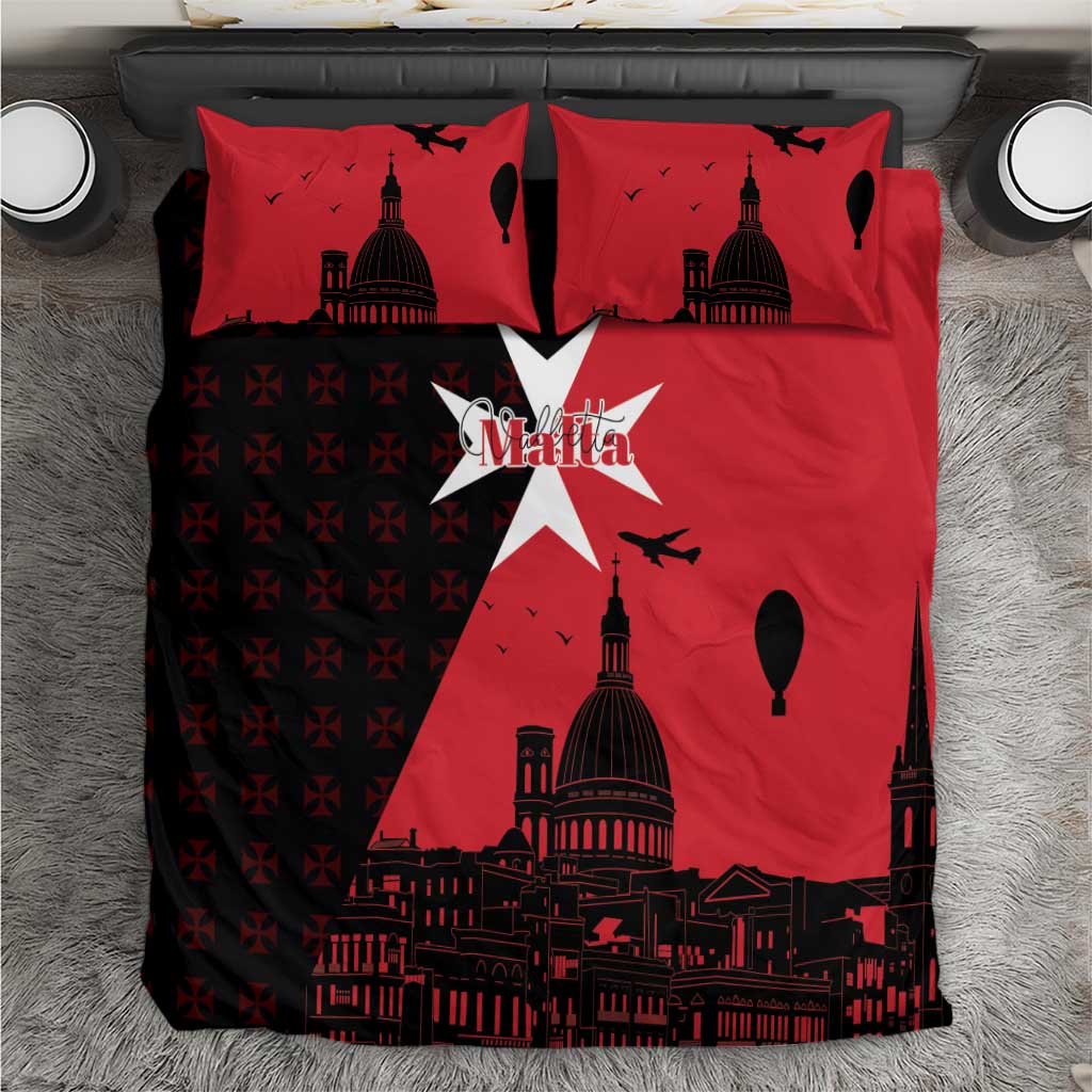 Malta Cross With Valletta Capital Bedding Set Scenery in Velletta Capital