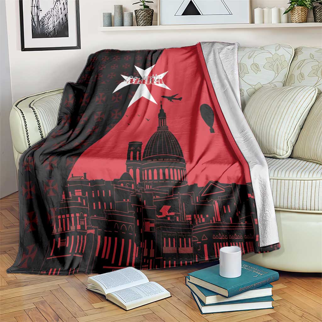 Malta Cross With Valletta Capital Blanket Scenery in Velletta Capital